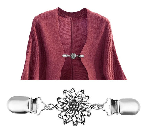 3 Pcs Cardigan Clip Broche Mujer Estilo Vintage