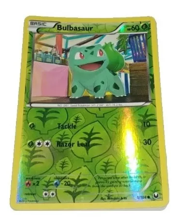 Conjunto de Cartas Pokémon Tipo Planta