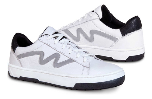 Tenis Bota Motociclista Hombre Moto Biker Wkl 80204 Blanco