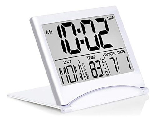 Betus Reloj Despertador Digital De Viaje - Calendario Plegab