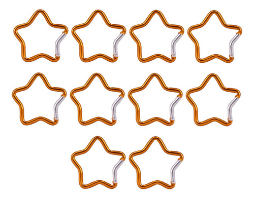 2 Mosquetón Con Forma De Estrella De Cinco Puntas, Oro