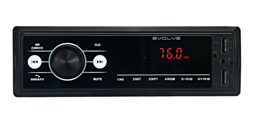 Auto Rádio Automotivo Multilaser Evolve Touch Bt Usb Aux Mp3