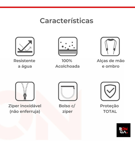 Imagem 7 de 10 de Capa Bag Case Violão Folk Acolchoada + Correia - Bonga