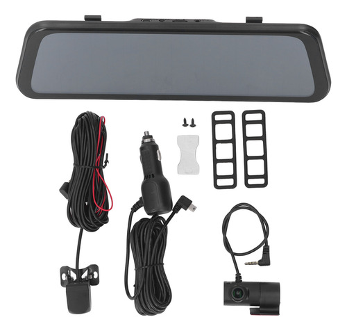 Dvr De Carro De 3 Lentes, 9,66 Polegadas, Frontal, Traseiro,