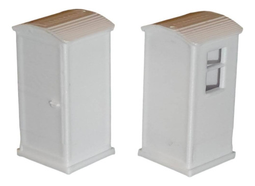 Cabina Teléfono Garita Ho 1/87 X 2 Trenes Maqueta 3d
