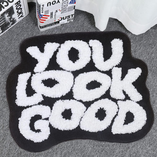 Alfombra De Baño Antideslizante Con Texto 'you Look Good' -