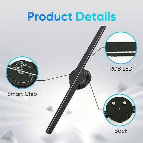 2pcs Proyector De Holograma Led 3d Con Ventilador, Árbol De