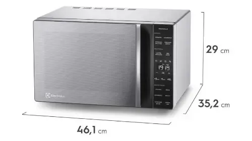 Micro-ondas ME23S 23L Efficient Com Descongelamento Assistido Cor Inox Electrolux: imagem 3