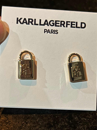 Aretes De Candado Karl Lagerfeld Originales