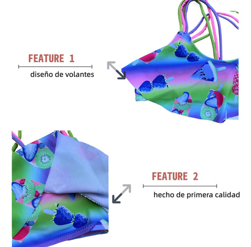 Trajes De Baño Para Niñas, Conjunto De Bikini De 2 Piezas