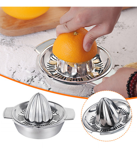 Exprimidor Manual De Naranjas Con Clip Para Limones De Acero