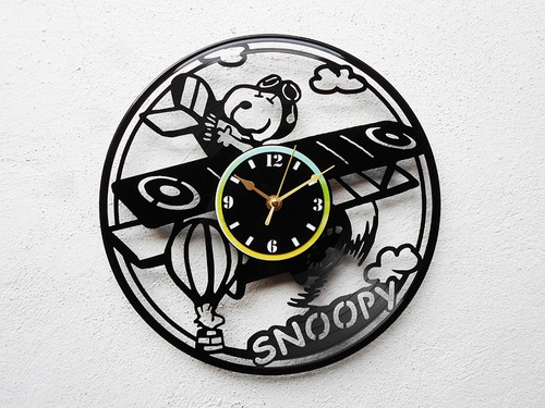 Reloj De Disco Vinilo Vinil Acetato Lp Snoopy Woodstock