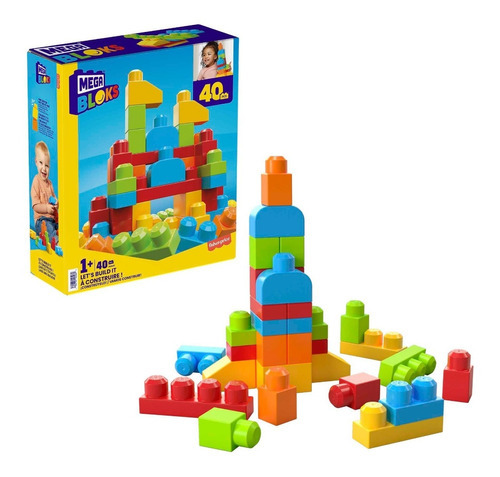 Fisher Price Mega Bloks Vamos A Construir! Mattel 40 Piezas