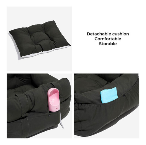 Asiento De Coche Para Perros Pequeños, Cama De Verde Y M