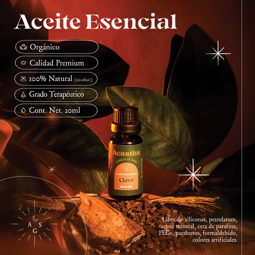 Aceite Esencial De Clavo, 20 Ml Agartha
