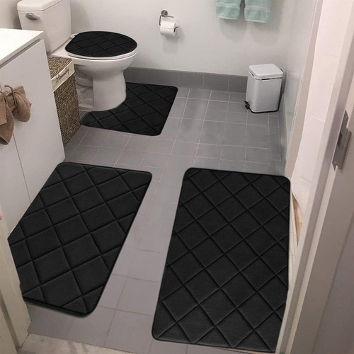 Juego De 4 Alfombrillas De Baño De Espuma Viscoelástica Para