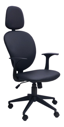 Silla Ads Ejecutiva Reclinable Tailor Con Cabecera Color Negro Material del tapizado Cuero sintético