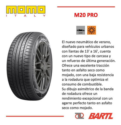 Cubierta Momo 155/65/13 M20 Pro 73t