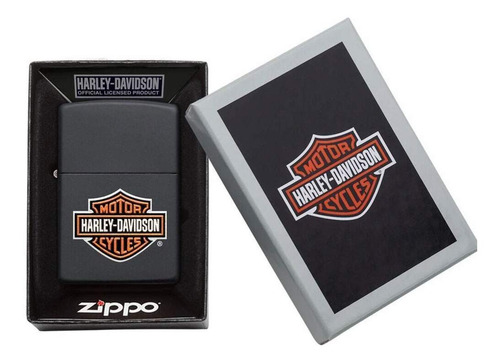 Imagem 3 de 3 de Isqueiro Zippo 218hd Harley Davidson Preto