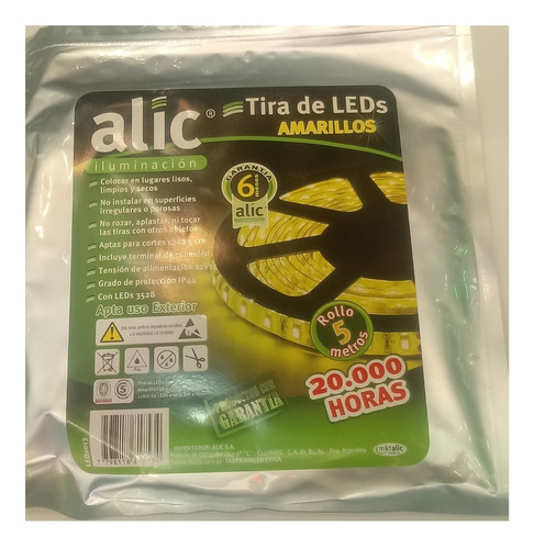 Imagen 3 de 3 de Tira Led 300 3528 Rojo Verde Amarillo Calido Blanco 2835