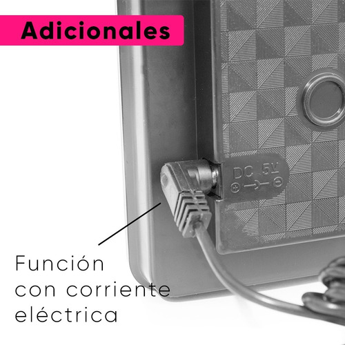 Reloj De Pared Led Termómetro Calendario 8 Alarmas 32x32cm +