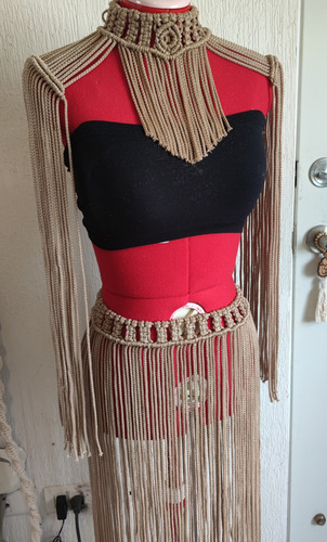 Vestido Mujer Macrame Moda Playa Macrame Unitalla Moda