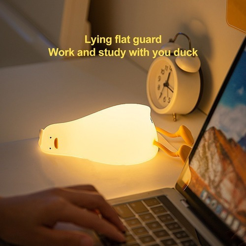 Lámpara Led Nocturna Con Sensor De Tacto Usb Flip Pato Clap