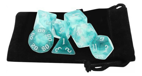 4 Conjunto De Dados Poliédrico Acrílico, K K Azul1 Azul1 K