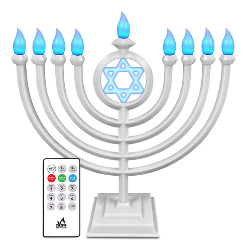 Led Hanukkah Menorah Eléctrico  Cambio De Color Led Tr...