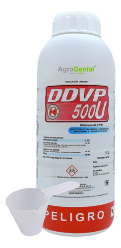 Ddvp 500u Veneno Insecticida Para Cucaracha Alacrán 1 Litro