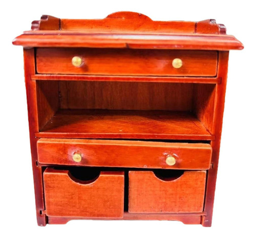 Gabinete De Cajón De La Noche De La Casa De Muñecas A Rojo