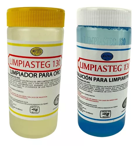 2 Liquido Para Limpiar Limpiasteg Pack Plata Y Oro 240 Ml