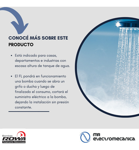 Rowa Control Automatico De Presion De Agua Fl