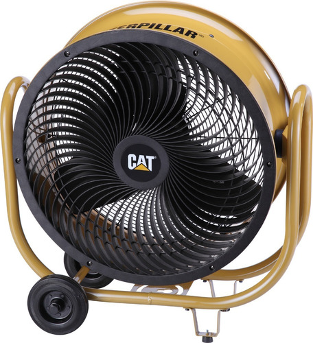 Ventilador De Tambor Industrial 60 Cm 3 Vel Caterpillar Estructura Amarillo Aspas Negro Material De Las Aspas Acero