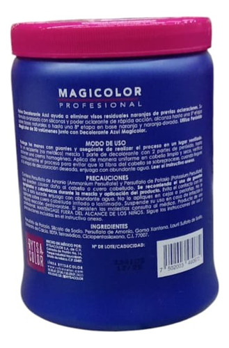 Bote Decolorante Azul + Peróxido 30 Vol Azul