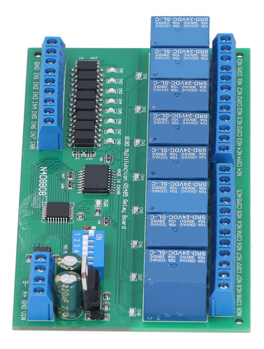Placa De Expansão Plc Relé 8 Entradas 8 Saídas Rs485 Din35 R