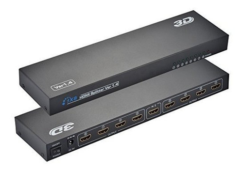 Tienda Óptima 3d 1080p 1x8 8 Puertos Hdmi V1.4 Splitter Alta