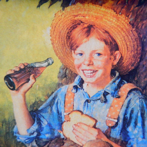 Imagen 8 de 9 de Cocacola Poster Publicitario Antiguo, Original En Retablo #1