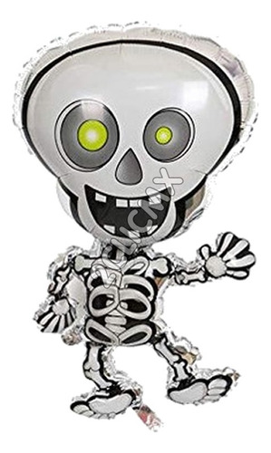 Globo Esqueleto Halloween Dia De Muertos Metalica Decoracion