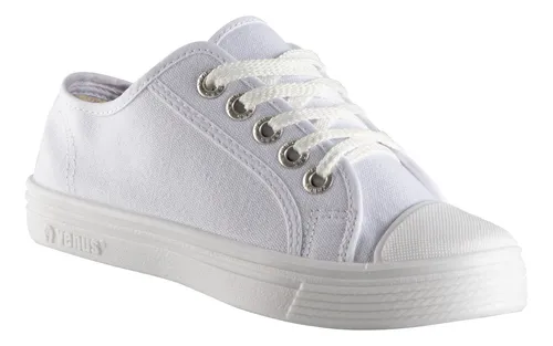 Tenis de lona blancos economicos sale
