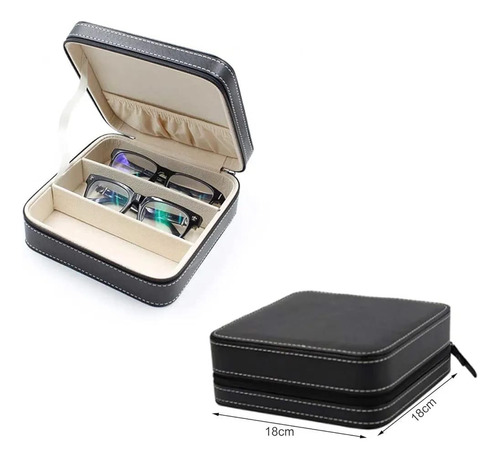 Estuche Para 3 Pares De Anteojos Ó Accesorios/estuche Viaje Negro