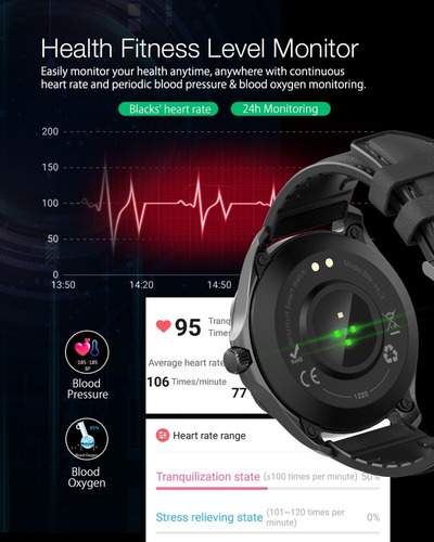 Imagem 4 de 10 de Relogio Smartwatch Blitzwolf Hl3 Tela 1.3 Ips Spo2