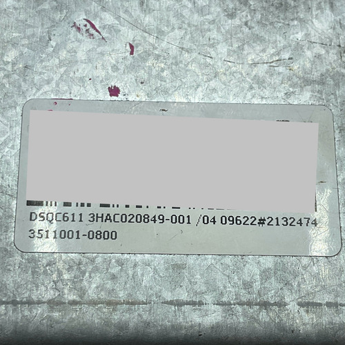 Abb Dsqc611 3hac020849-001 Tarjeta 3hac020849-001/04 (Usado)