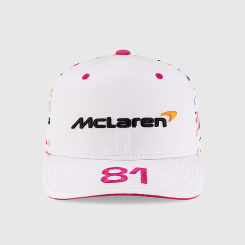 Gorra Mclaren Oscar Piastri Edición Especial Miami 2025 Blanco Unitalla