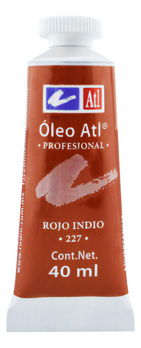 Oleo Atl T-14 Tubo De 40 Ml Color A Escoger Pintura Color 227 Rojo Indio