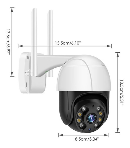 Imagen 10 de 10 de Cámara De Seguridad Al Aire Libre 1080p Ptz 2mp Al Aire Libr