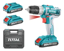 Comprar Taladro Atornillador Inalámbrico Total 20v Mandril 10mm 45nm Con 2 Baterías 2.0ah Litio-ion Cargador Y Maletín Plástico TDLI200215 Turquesa
