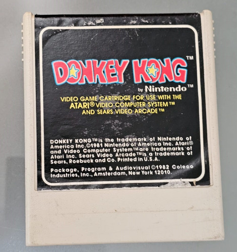 Donkey Kong Atari 2600 Tiene Detalles En La Etiqueta (Usado)