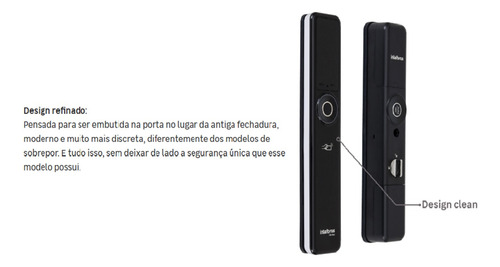 Fechadura Smart De Embutir Ifr7001 Sem Maçaneta Intelbras