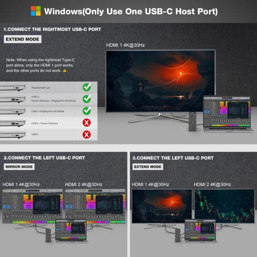 Estación De Acoplamiento Usb C, Oberster 16 En 2, Base 3 Con